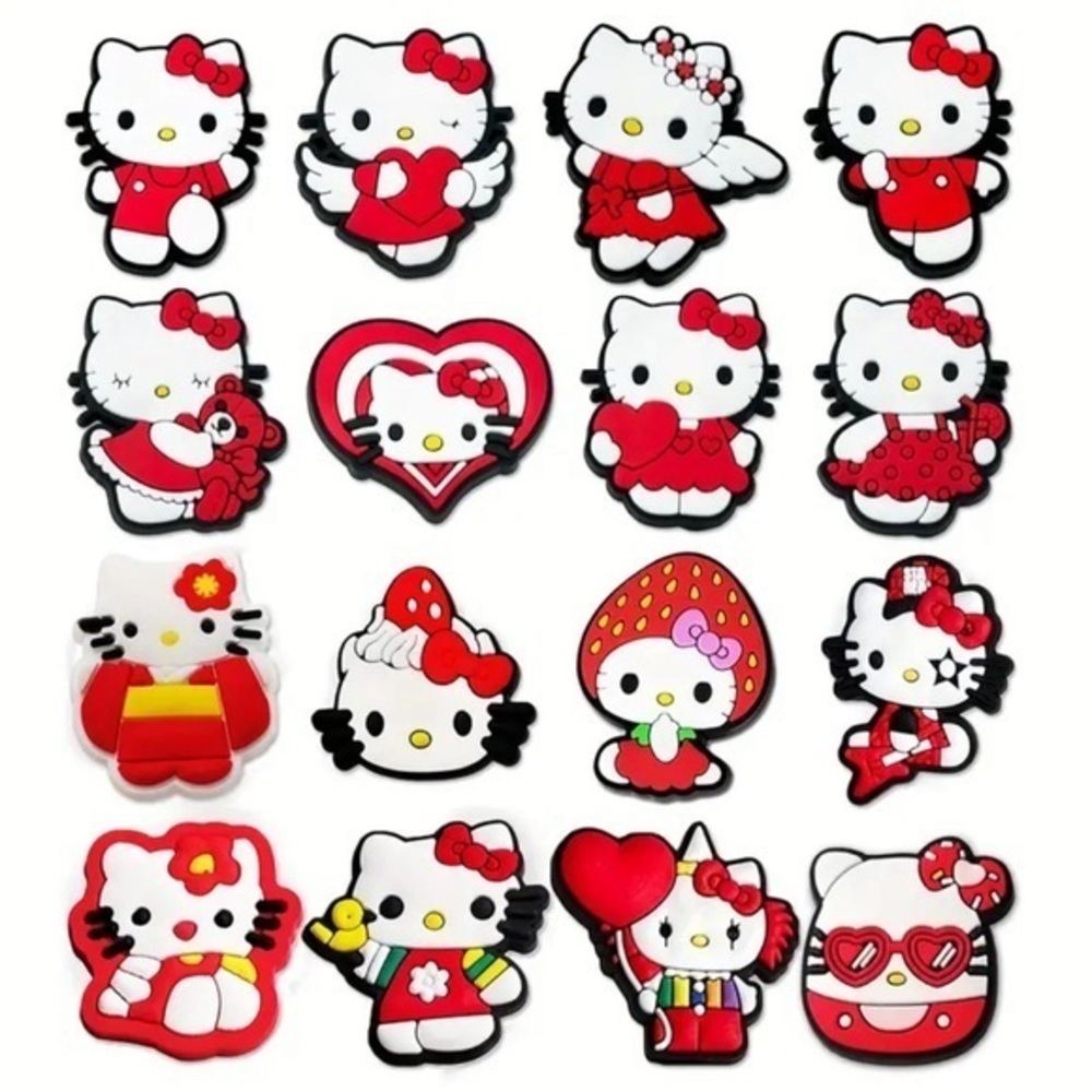 Hello kitty shoe charms 16pcs